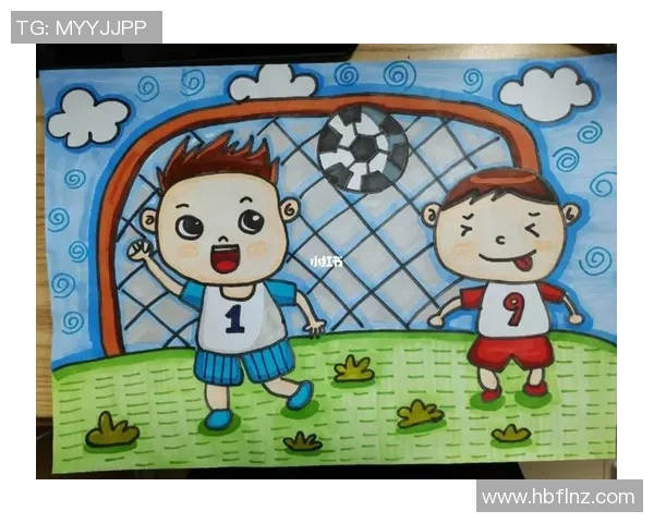 足球明星在儿童画中的奇幻世界与梦想之旅